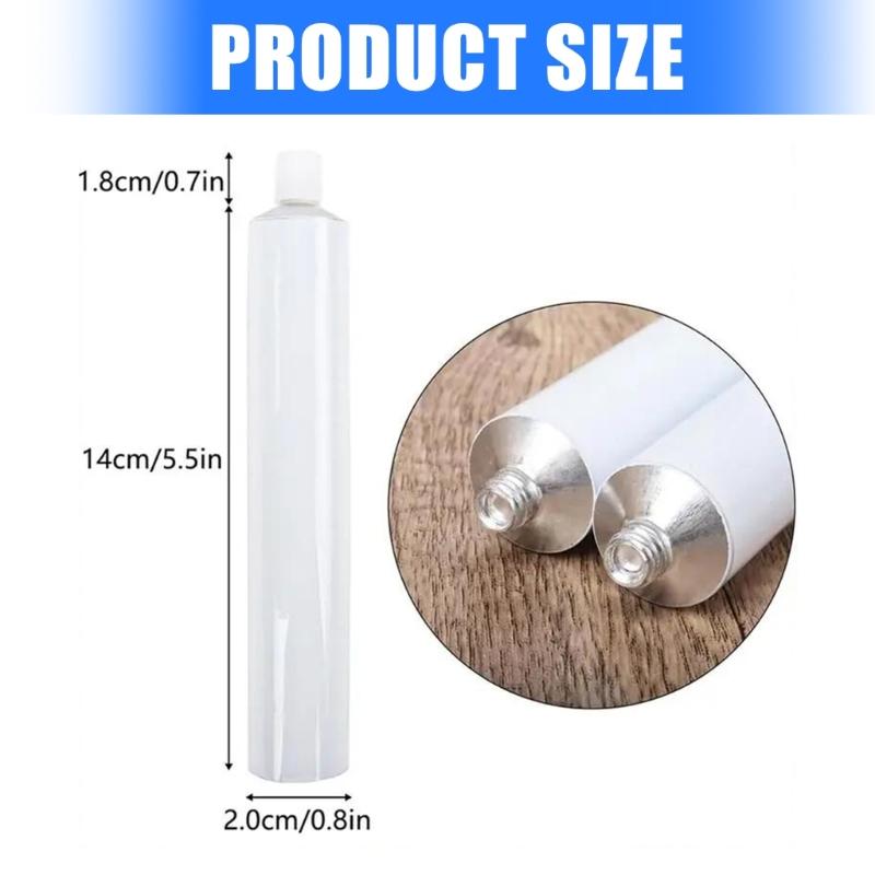 10Pieces Aluminum Artist Paint Tubes with Secure Screw Cap Ideal for Storing Acrylic Gouache Watercolor Paints