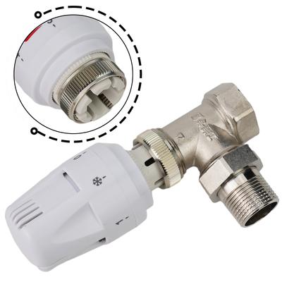 Termostatisk Radiatorventil DN20 DN15 Vit Silver Exakt Specialventil 1 st Koppar För Golvvärme Flera Inställningar