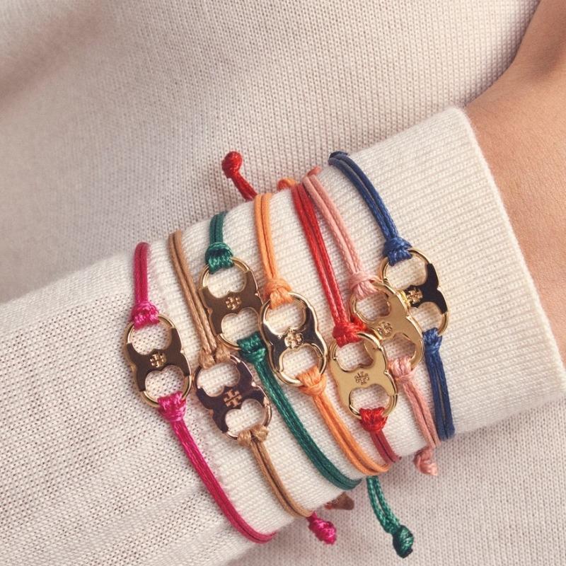 Tory Burch Modisches Lässiges Vielseitiges Armband Damenarmband Messing Rot 53484-618