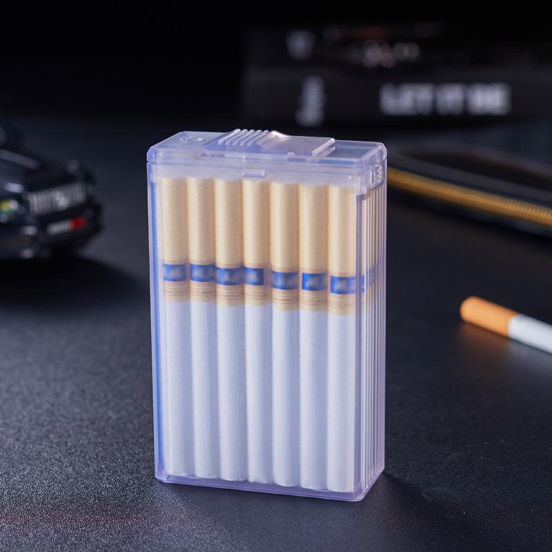 Personalized Portable White Cigarette Case for Men - Creative, Anti-Pressure, Moisture-Proof Sliding Lid, Holds 20 Regular Cigarettes