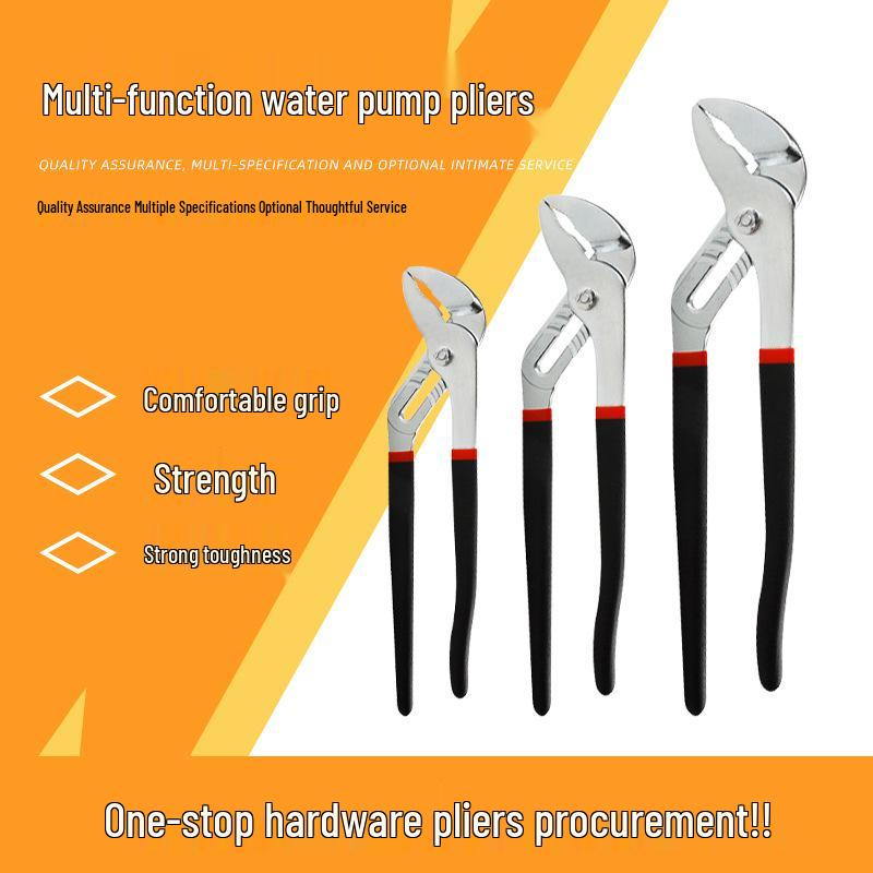 Adjustable Industrial Water Pump Pliers - Multifunctional Pipe Wrench & Repair Tool