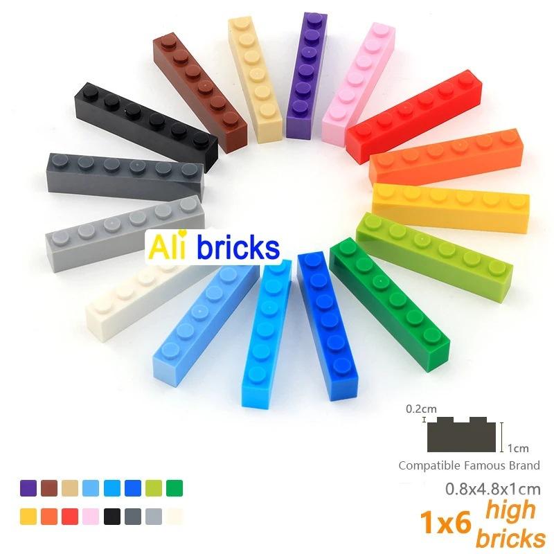 50g/21Pcs 3009 1x6 Block Moc High 6 Hole Color Accessories Compatible with Brick DIY Children's Toy Assembly Gift Storage