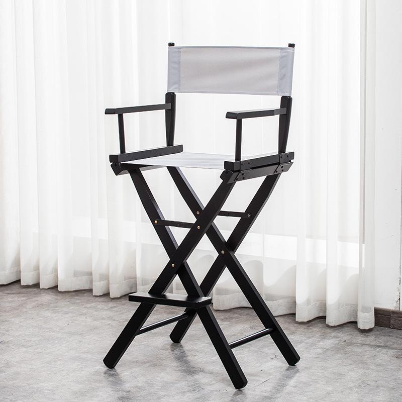 Klappbarer Regiestuhl aus Massivholz mit Segeltuchsitz und -lehne: Ideal für Bar, Büro, Make-up, Angeln, Outdoor und Freizeit.