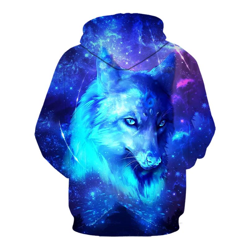 Animal Wolf 3D Printed Hooded Sweatshirts Men Fashion Casual Oversized Pullover Hip Hop Harajuku Streetwear Hoodies