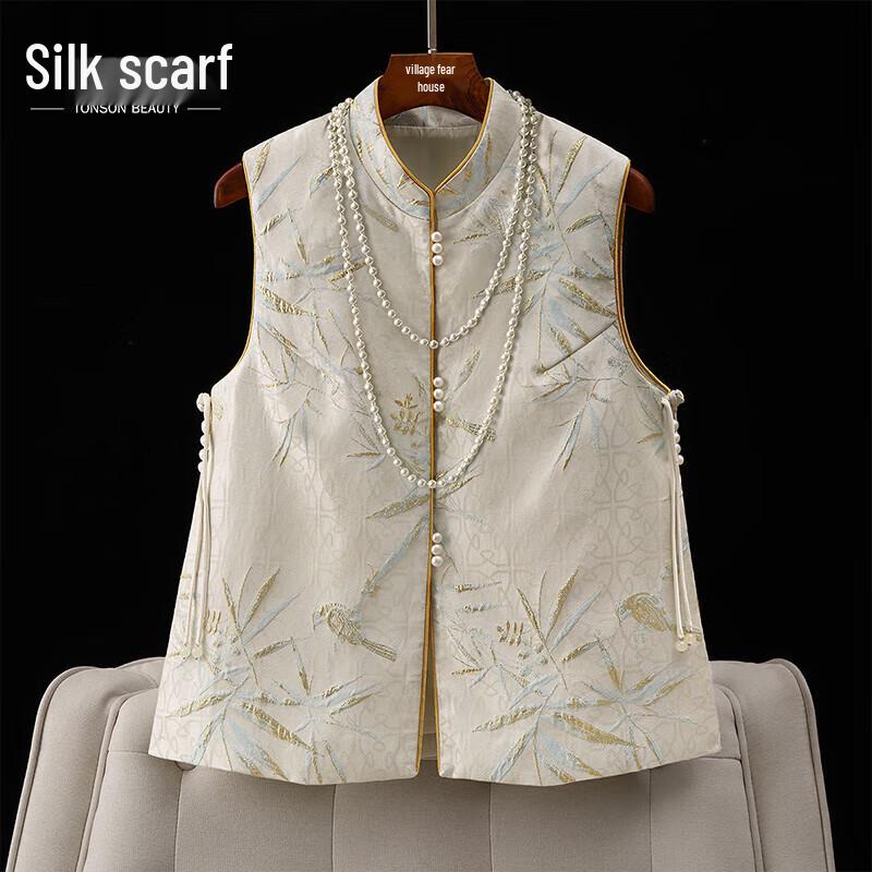 

Женский новый жилет в китайском стиле с жаккардовым узором L