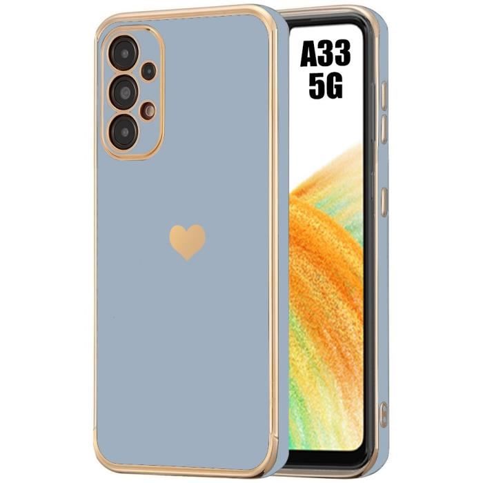 Coque - samsung - galaxy a33 5g - antichoc - luxe - motif cœur