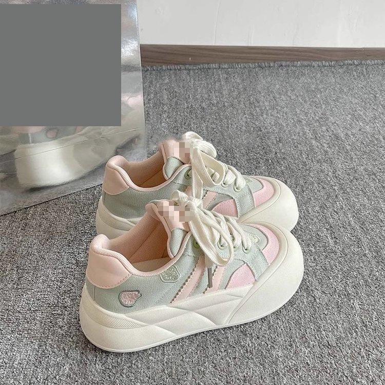 Platform bread shoes spring new sports low-top board shoes ins tide niche