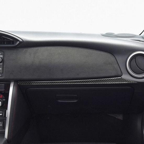 Soft Carbon Fiber Car Front Copilot Dashboard Cover Strip For Toyota 86 2017-20