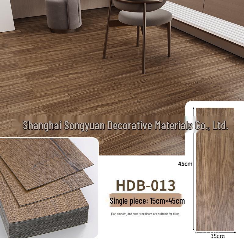 

Durable Wood Grain Self-Adhesive Floor Sticker: Wear-Resistant for Living Room, Bedroom, and Office (15x45cm) 15x45 cm