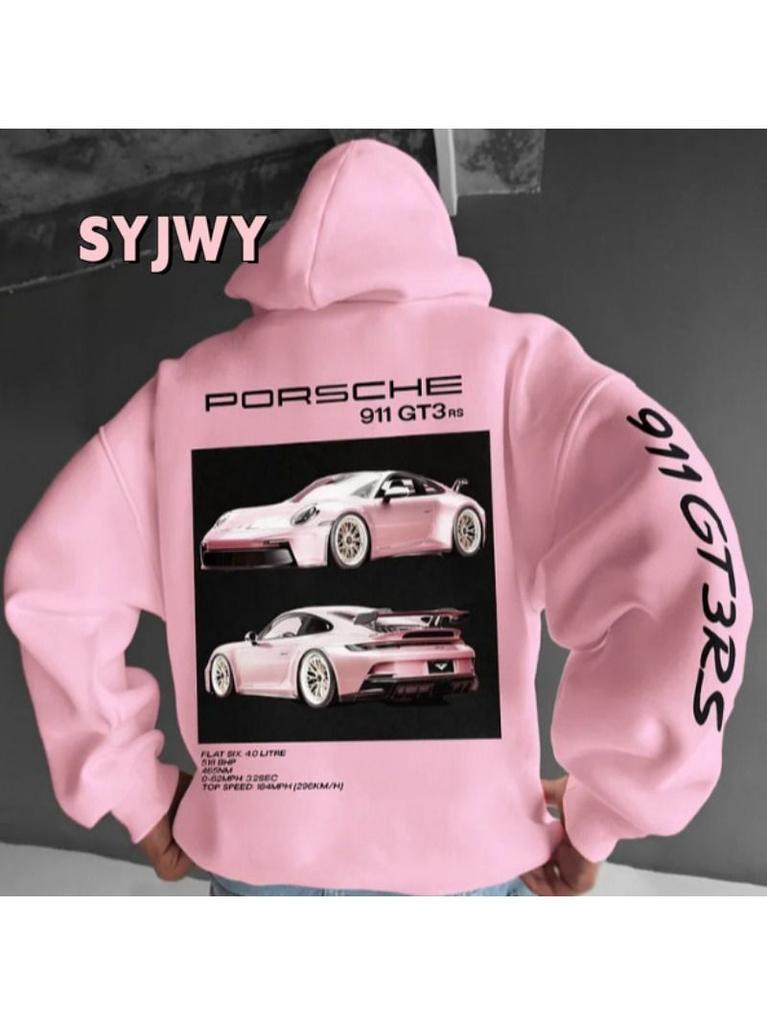 Hanorac cu imprimeu grafic Mașina Visurilor Porsche Bărbați Femei Streetwear Supradimensionat Hanorac Y2k Hip Hop Harajuku Fleece Cald Îmbrăcăminte Feminină Masculină