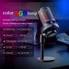 Professional USB Microphone, Computer Condenser Microphone, RGB Microphone, Suitable for Game Live Video Recording and Recording