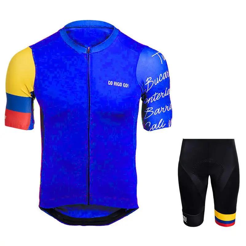 2026 Go Rigo Go Herr Cykeltröja Lag Cykeltröjor Sommar Kortärmad Kläder Cyklar Gel Hängselshorts Set Cykelkläder Tröja
