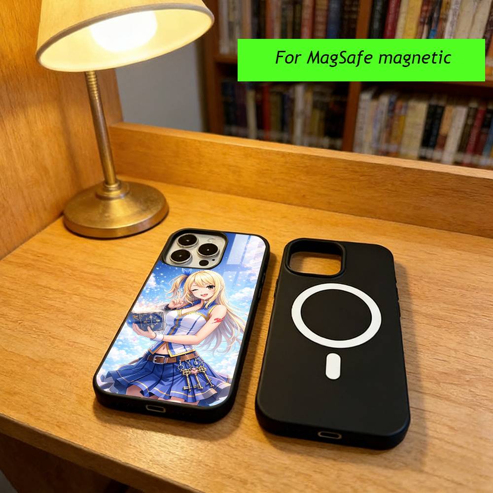 Anime F-Fairy T-Tail Lucy Heartfilia Phone Case For iPhone17,16,15,14,13,12,11 Plus,Pro Magnetic For Magsafe Wireless Charging iPhone13PRO
