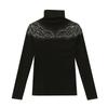 Black Mother's High Neck Long Sleeves Bottoming Shirt for Women In Winter New Slim Temperament T-shirt Top