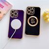 Luksusowa powłoka Rose Flower Frame Magsafe Magnetic Phone Case do iPhone'a 11 12 13 14 15 Pro Max Osłona obiektywu na etui 14 Plus