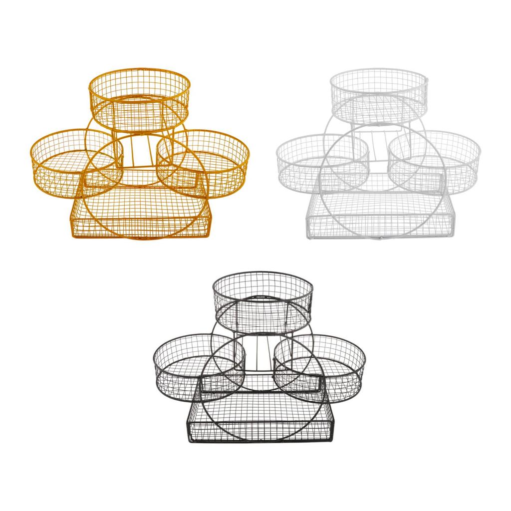 Eisen Obstkorb Mehrstöckig Tischmittelstück Platzsparend Heimdekoration