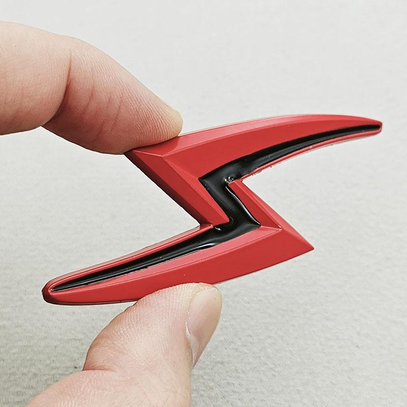 3D Metal S Lightning Logo Car Rear Trunk Fender Emblem Badge Decals For Nissan S14 S15 200SX 240SX Zenki Silvia Accessories