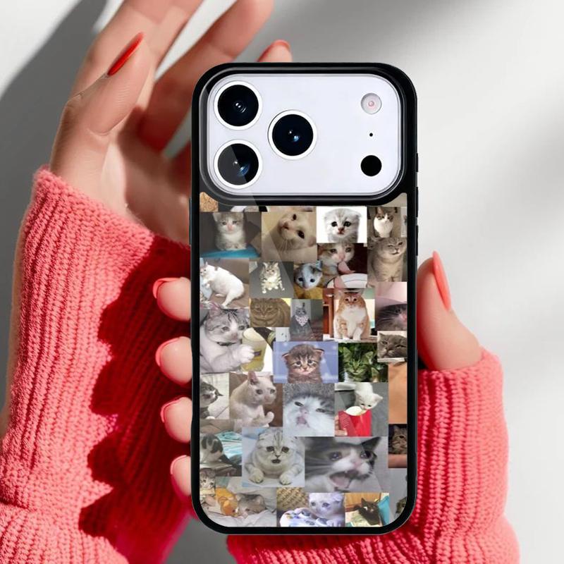 Crying Cat Memes And Dog Phone Case for iPhone 17 16 15 14 13 Pro Max Back Cover for 12 11 Pro Coque