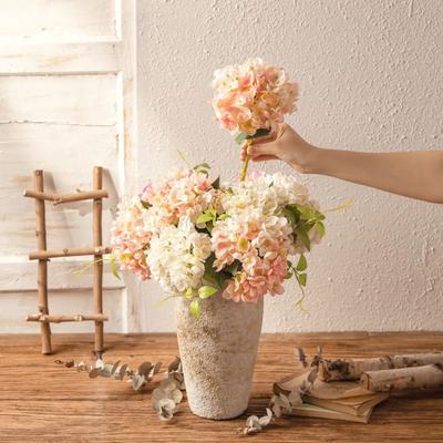 1 Branch Artificial Flower Realistic Looking No Watering 6 Forks Simulation Hydrangea Wedding Decoration Home Decor