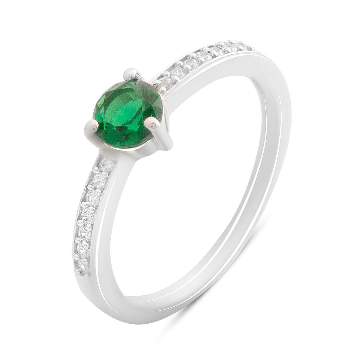 

Silver ring with nano emerald 0.586ct, item weight 2.09 gr (2192114) 17 смарагдовий