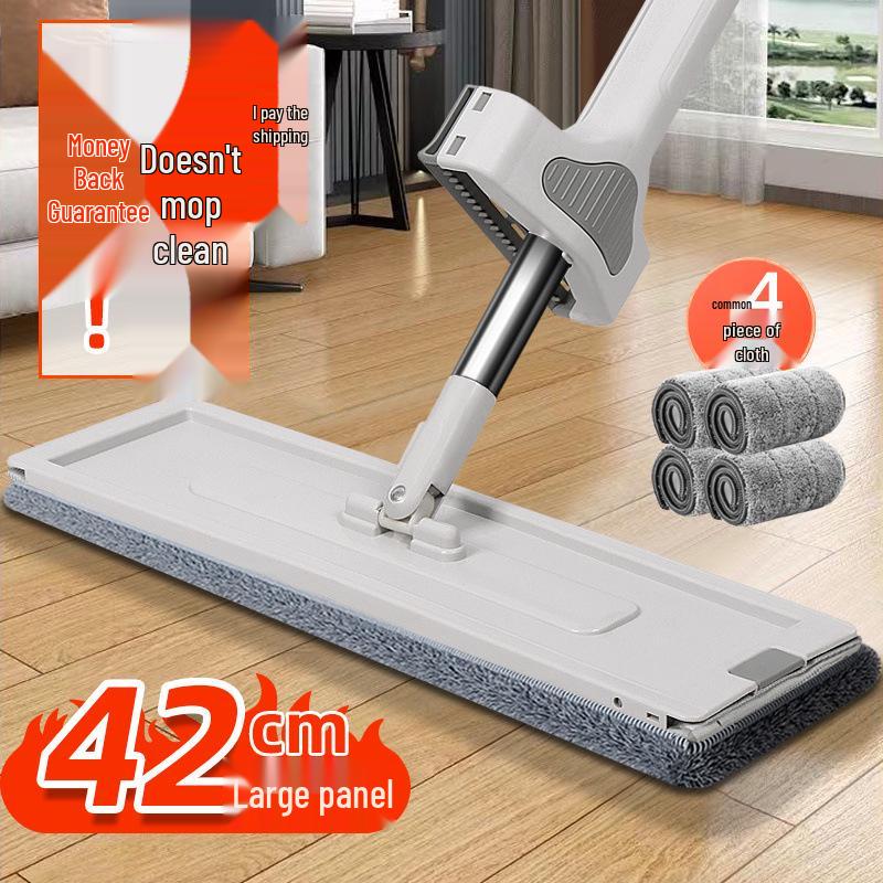Automatic Hand-Free Water Absorption Mop with Glue Cotton for Floor Cleaning