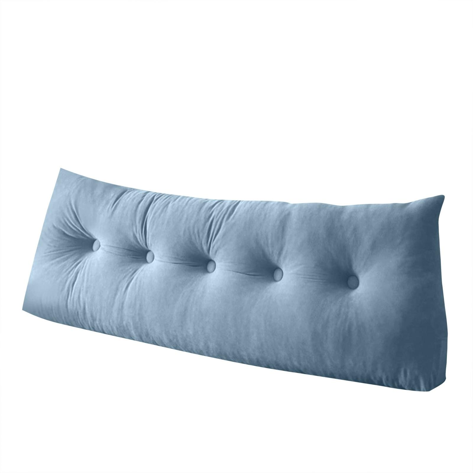 

Headboard Pillow Gray Blue Bed Rest Reading Pillow Long Backrest Cushion, Suitable For Sitting On The Bed Backrest Positioning Support Cushion, S S синий