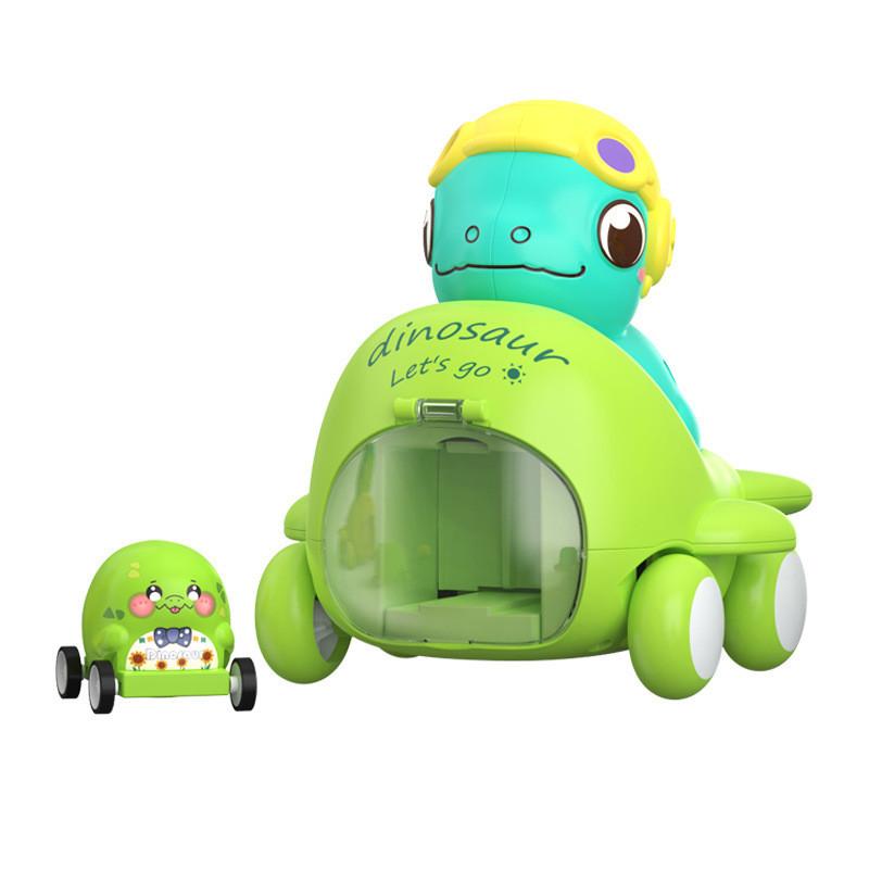 Cartoon Dinosaurier Trägheits-Spielzeugauto Niedliches Haustier Mutter-Kind Auswurf-Fahrzeug Kindergarten Großhandel