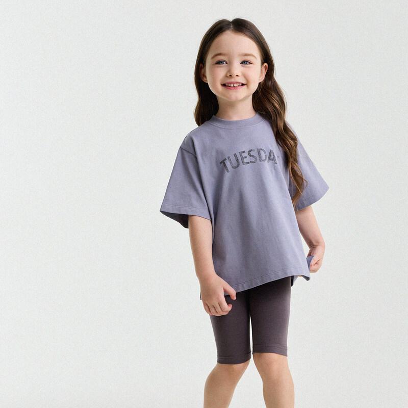 

Girl s Pure Cotton Letter Print Short Sleeve T-Shirt 130