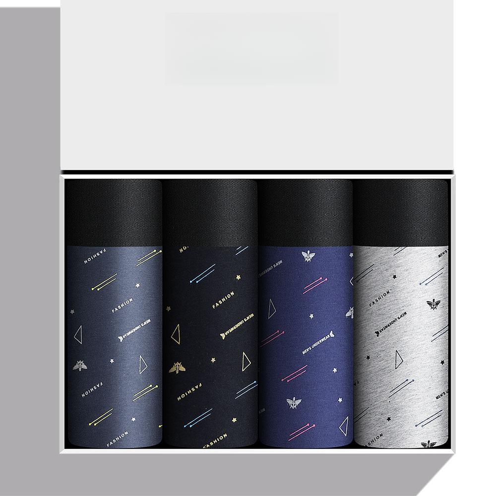 4pcs Large Men's Underwear Flat Corner Underwear High Elasticity and Comfortable Underwear Boxer Brief