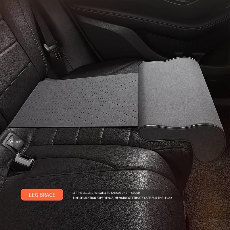 Car Seat Extender Leg Cushions For Driver Leather Universal Leg Support Pillow Cover Memory Foam Auto Seat Extender Padding Mats