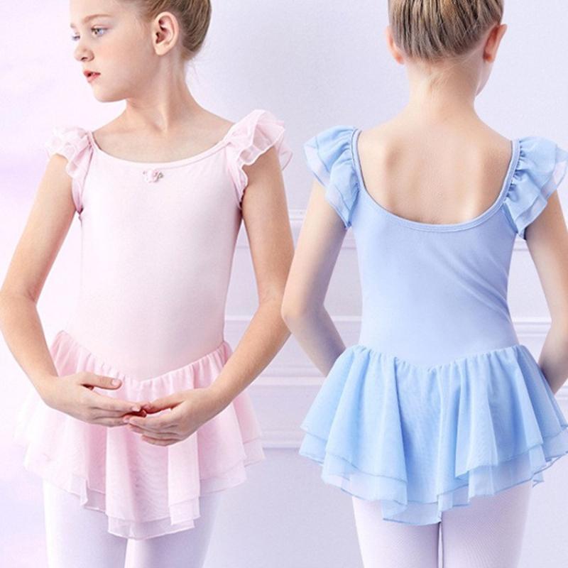 Short Sleeves Ballerina Dress Kids Dance Ballet Tutu Leotard Girls Bodysuit Good Gift for Kids