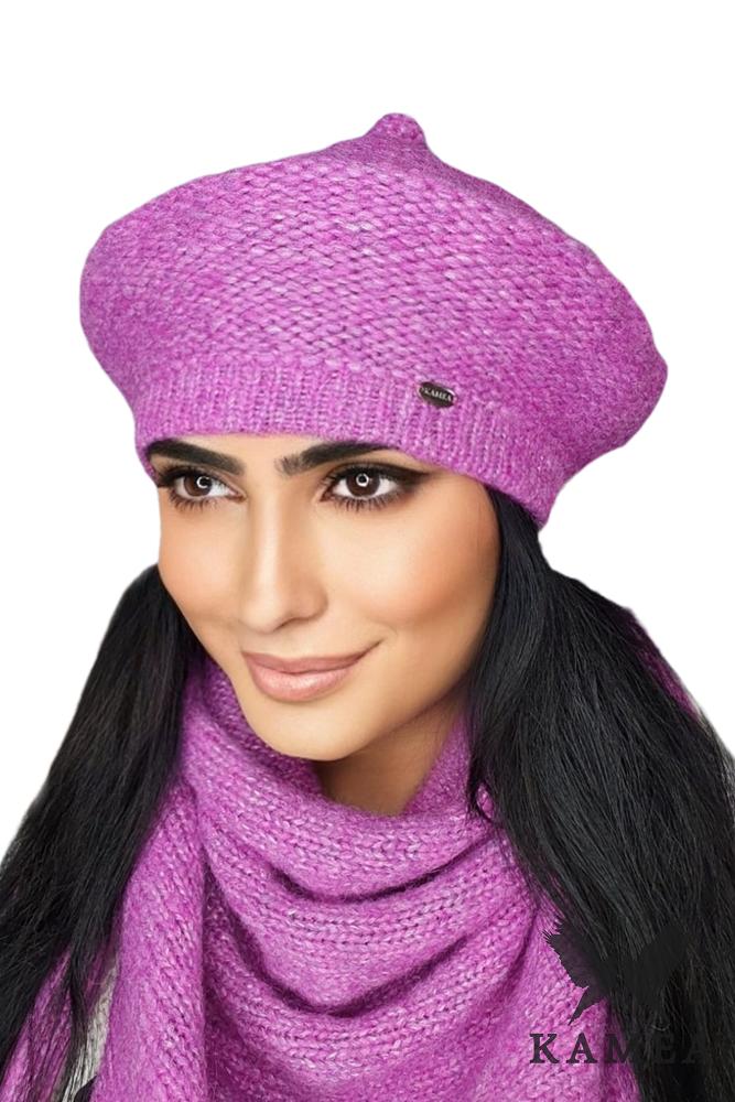 Ofelia - Pink Women' Winter Beret Elegant and Warm Kamea Beret