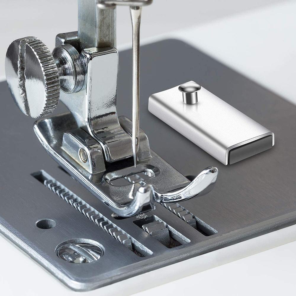 2/1 Stück Magnetischer Nahtführungslineal Nähmaschinen-Nahtlehre Magnetischer Führungswinkel MG1 für die meisten Nähmaschinenfußzubehörteile