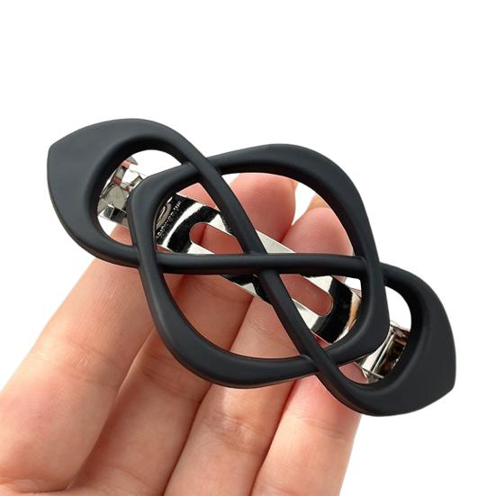 Hair Barrette Retro Style Hollow Metal Spring Design Back Head Hair Clip Women Matte Finish Hair Accessories