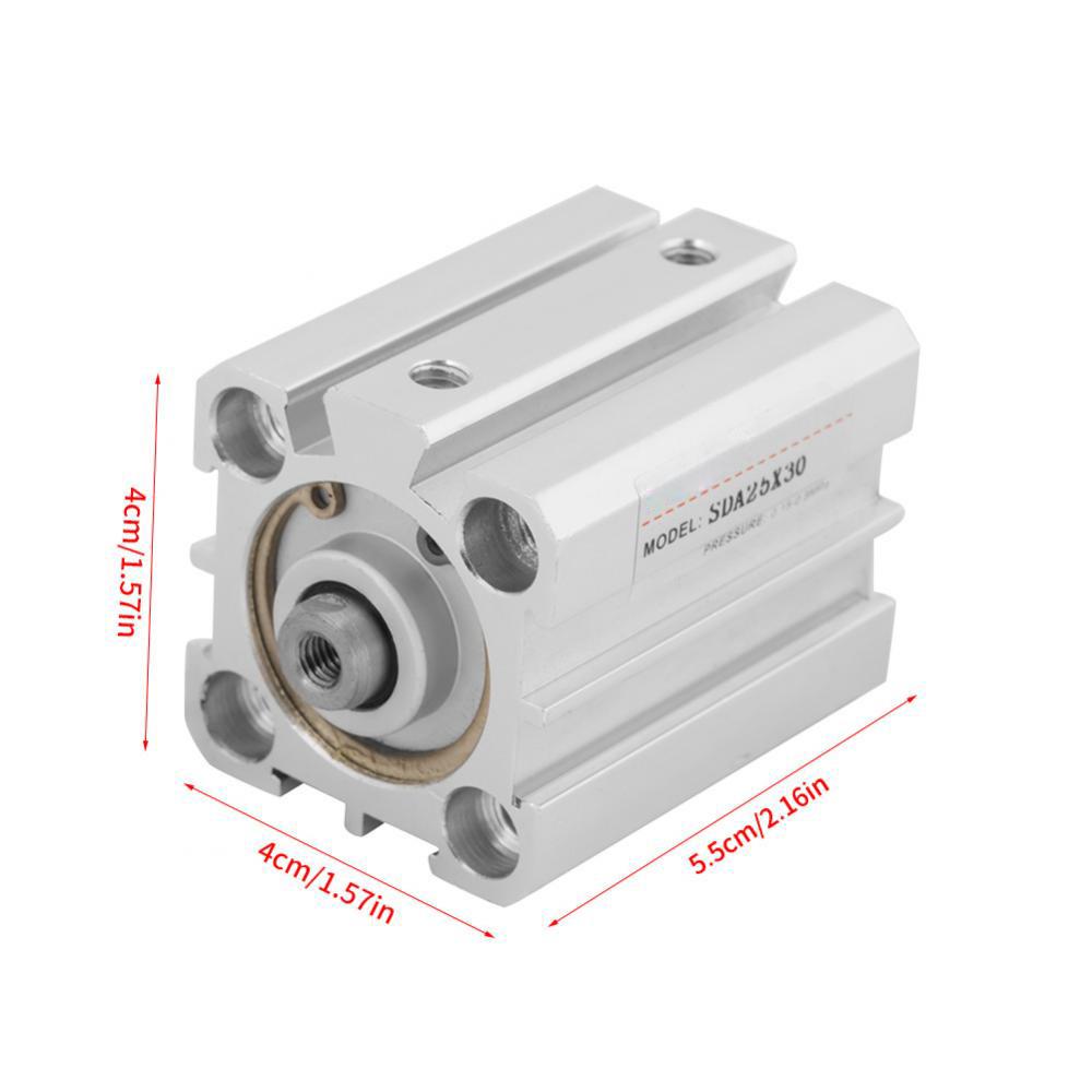 1 pièce SDA 25x30 Cylindre à air pneumatique à double effet compact en aluminium