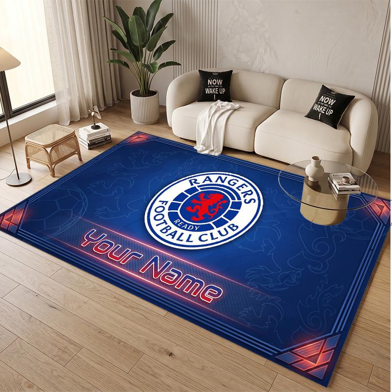 Personalized Crystal Velvet Carpet Rangers FC Pattern Non Slip Floor Rug