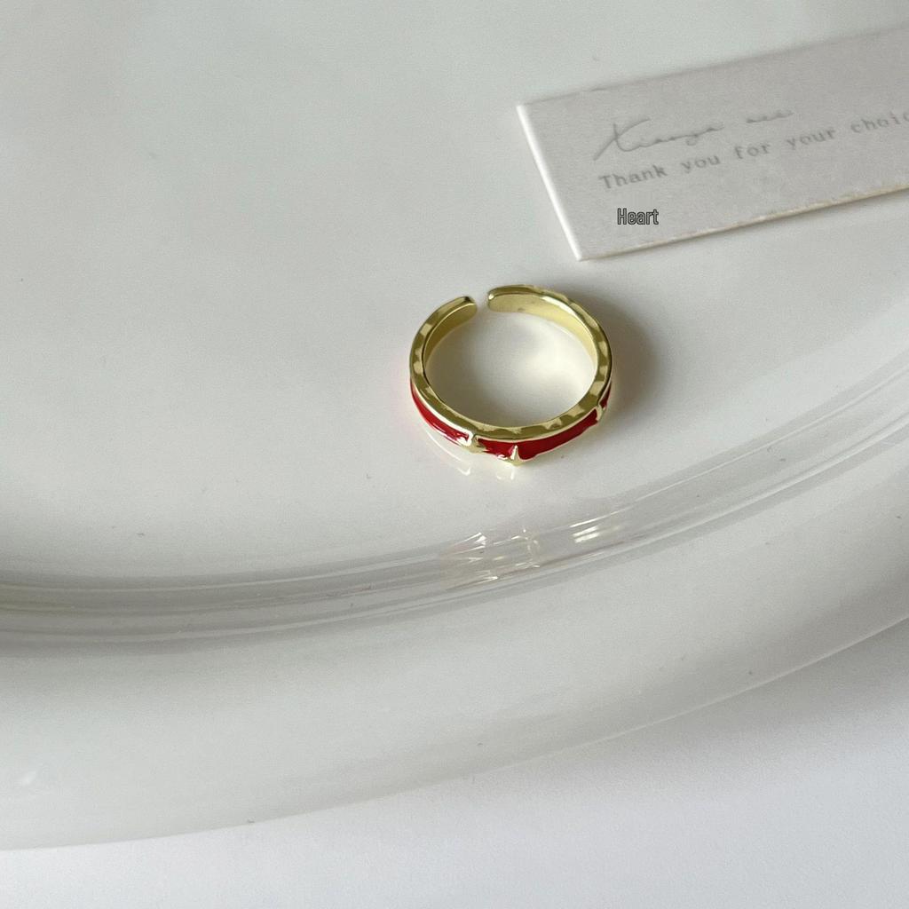 Retro Style Versatile Heart Open Ring for Women