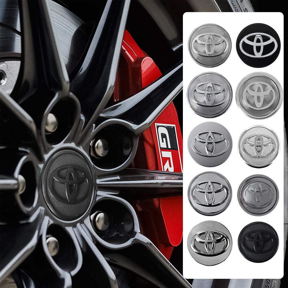 2026 New For Toyota 4pc 3D Car Accessories Car Wheel Center Hub Cap Auto Emblem Wheel Hub Caps For Toyota Chr Rav4 Yaris Camry A