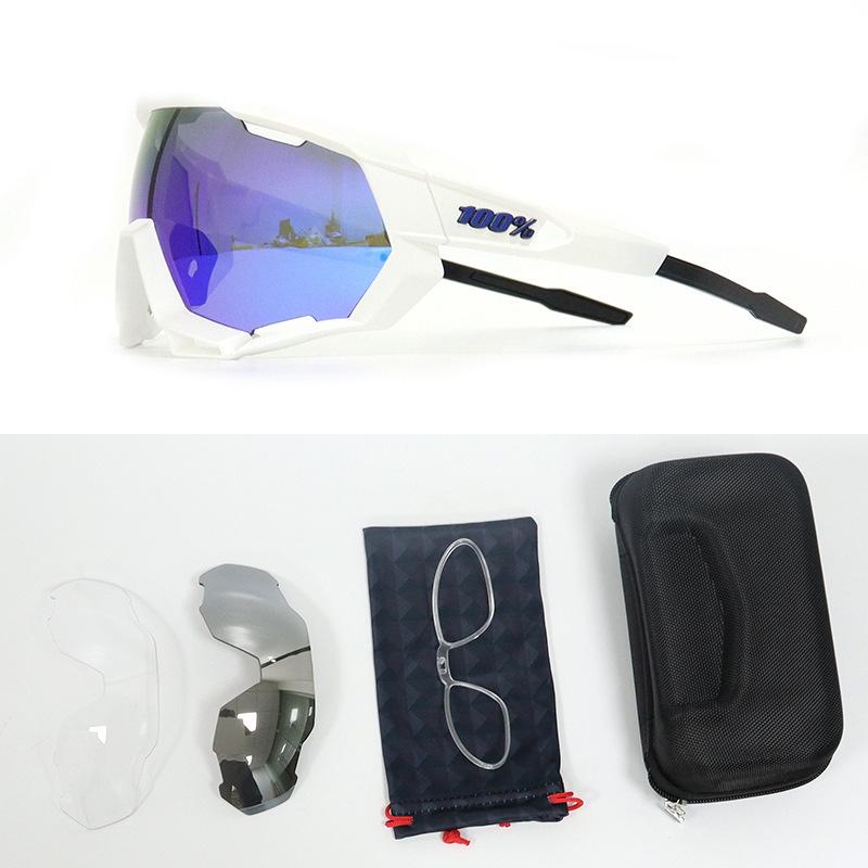 

Outdoor Cycling Protective Glasses Large Frame Sports Eyewear with Three Interchangeable Lenses for Versatile Use and Eye Protection One Size