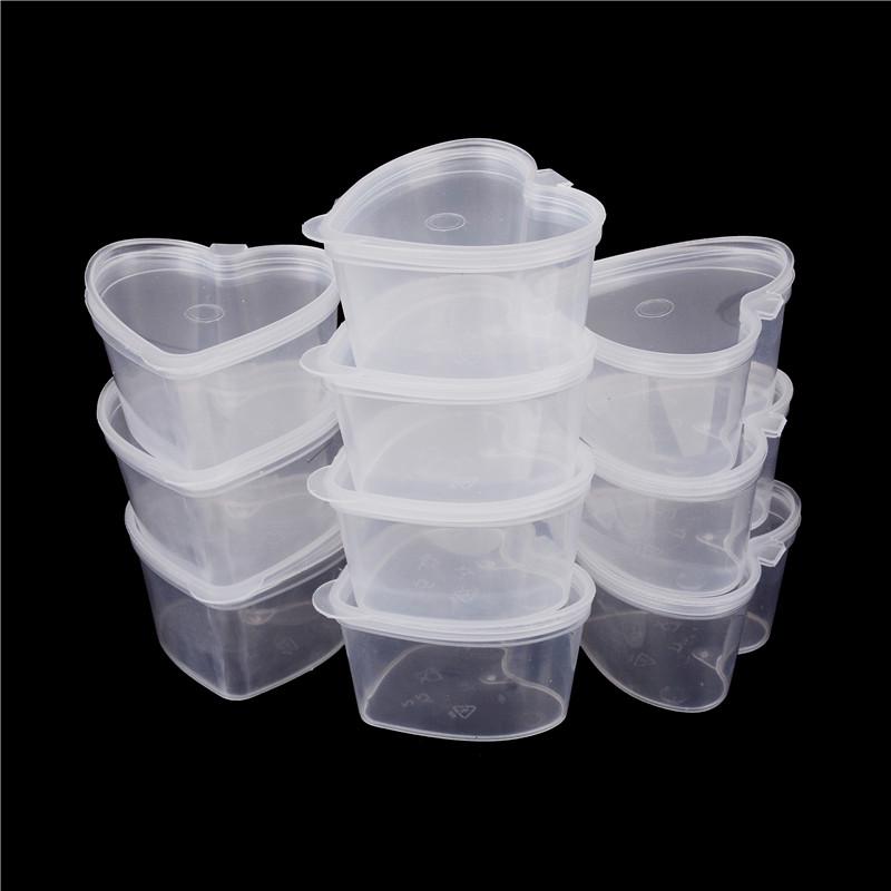 10pc 50ml Slime Mud Storage Container Organizer Box With Lid For Light Clay