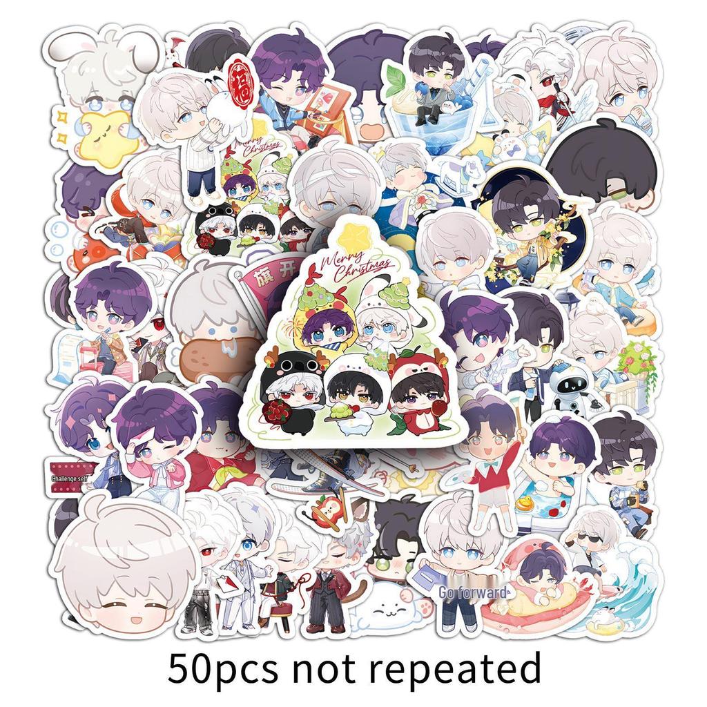 50 Sheets Cute Love & Deep Space Shen Xinghui Otome Game Character Stickers for Suitcase, Phone, and Journal