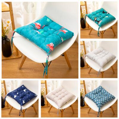 Seat Cushion High Rebound Comfortable Flowers Print Dining Chair Seat Pad