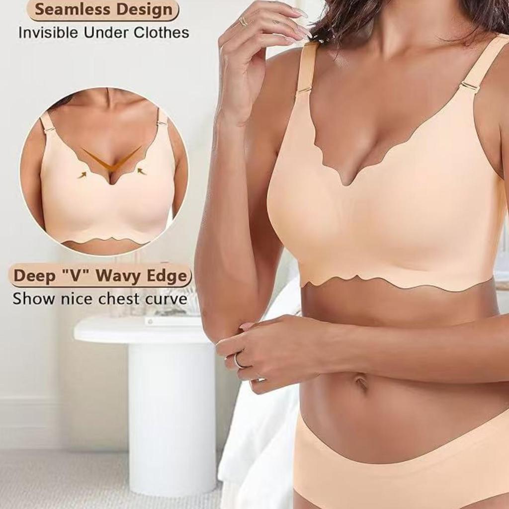 Seamless Wire-Free Bra in European & American Sizes - Women's English Label