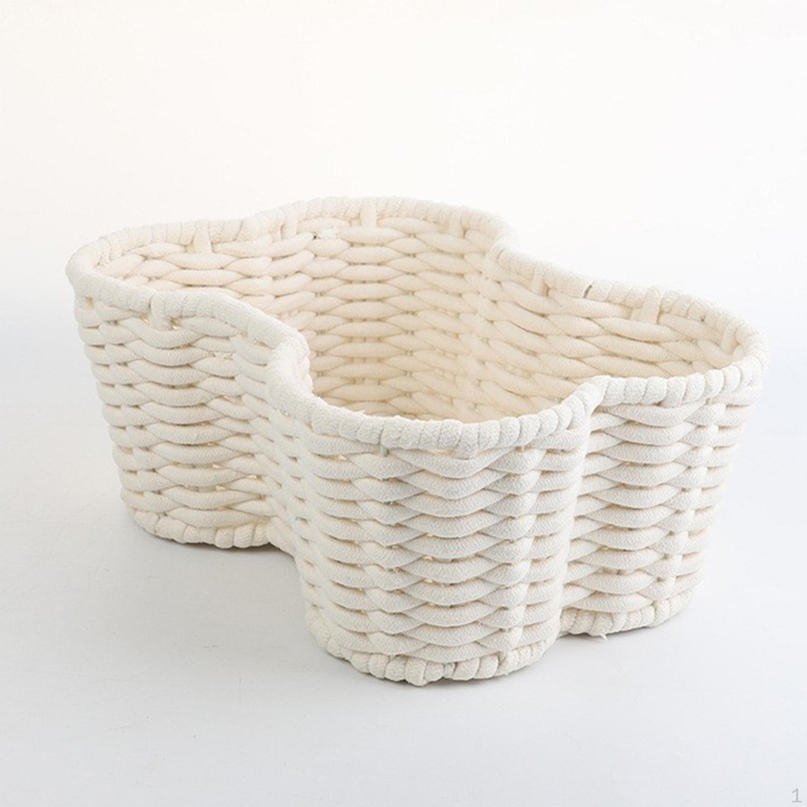 

Корзина для хранения ручной работы, контейнер для игрушек для собак, контейнер для закусок из хлопковой веревки, большая емкость для домашнего хозяйства L