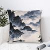 Pillow Cover Chinese Ink Painting Kawaii Pillow Case For Sofa Bedroom Home Decor Pillowcases