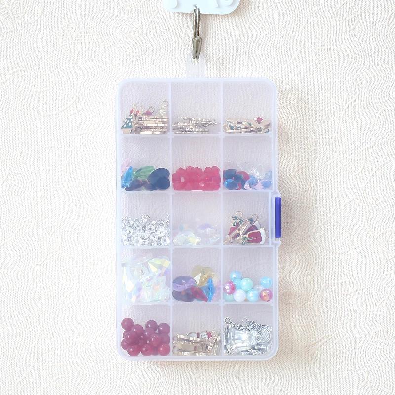 12 Sizes Plastic Storage Jewelry Box Compartment Adjustable Container Earring Box Jewelry Rectangle Box Case for Jewelry Display