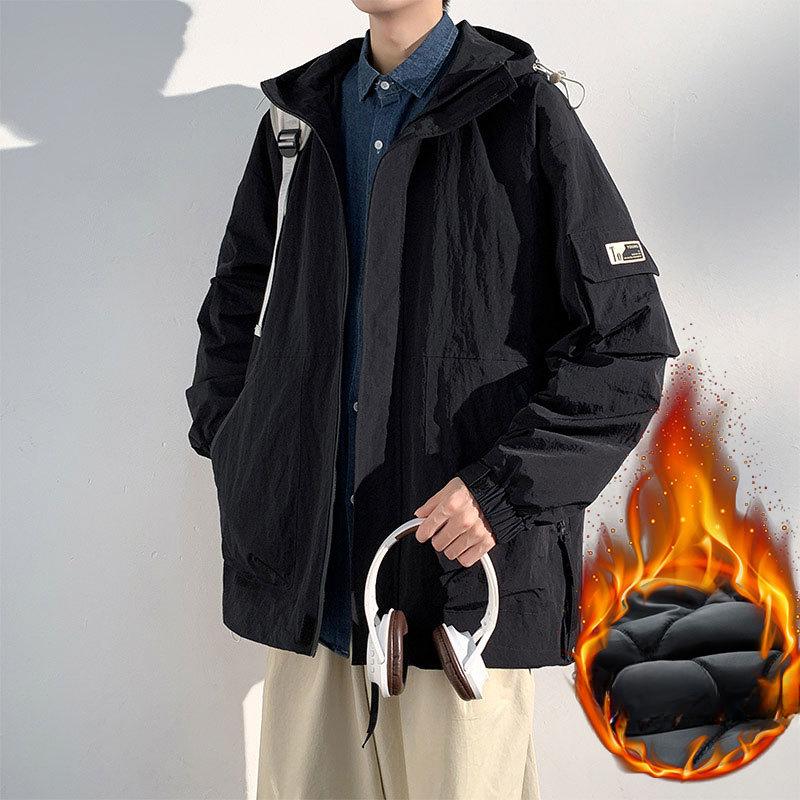 Spring and Autumn New Trend Handsome Casual Versatile Hooded Jacket Autumn and Winter Loose