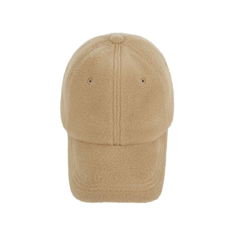 VARZAR Soft Overfit Fleece Ball Cap Beige