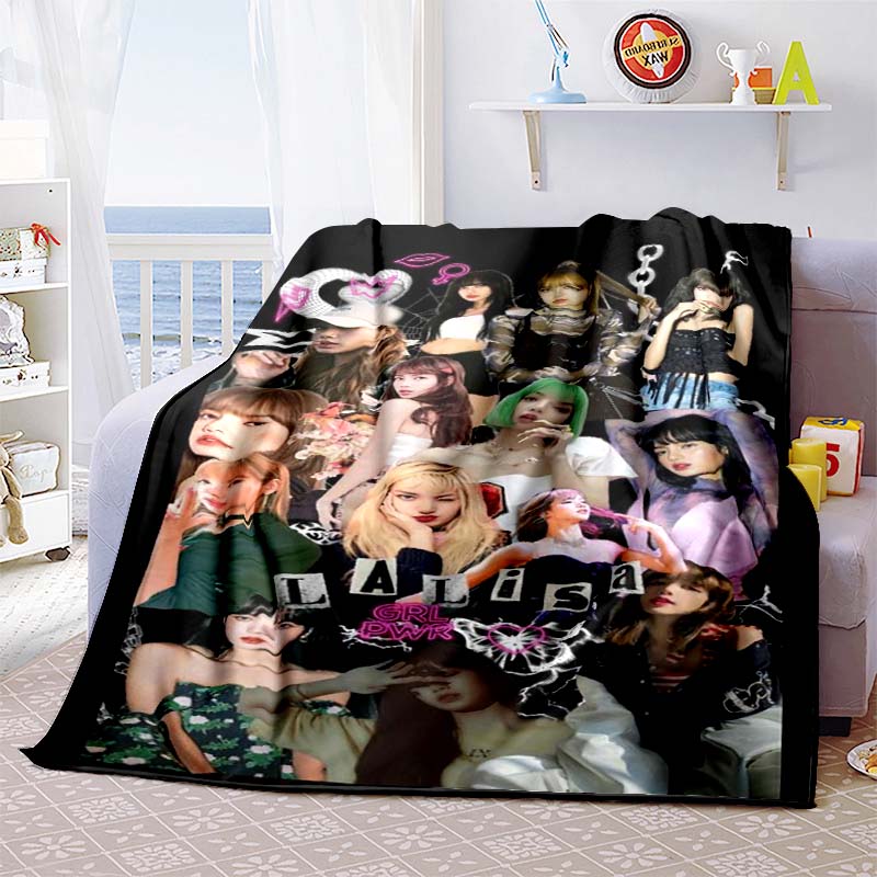 Customizable K-KAROL-G flannel blankets, perfect for autumn warmth, suitable for children and adults, and stylish K-POP shawls