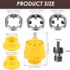 PVC Pipe Threader, Electric Drill Compatible PVC Pipe Threader Kit, PVC Thread Maker Tool for Electric Drill, with 3 Dies,1/2", 3/4", 1" Npt (B